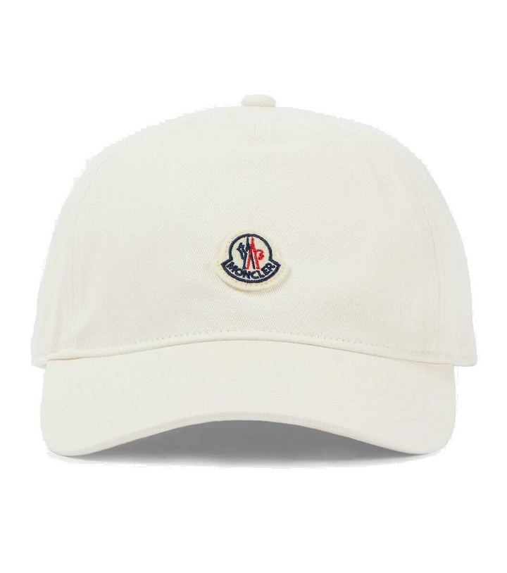 Photo: Moncler Logo cotton canvas baseball cap