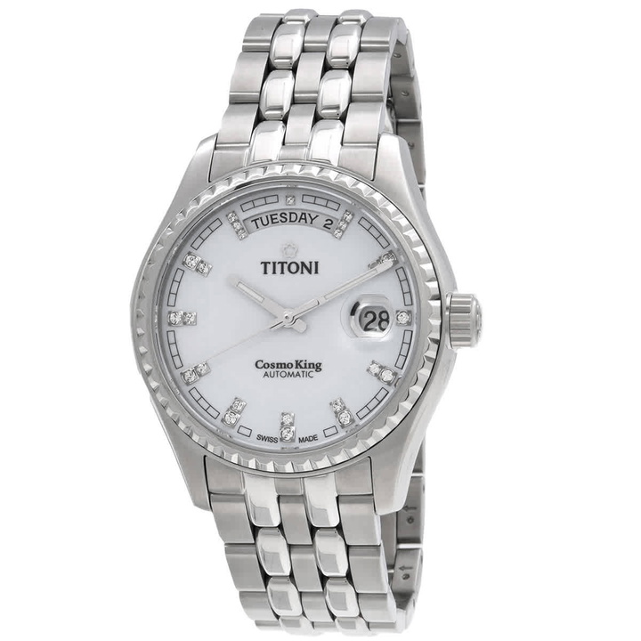Photo: Titoni Cosmo Automatic White Dial Mens Watch 797 S-307