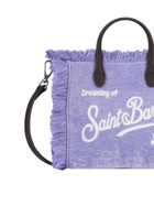 MC2 Saint Barth Lilac Velvet Chine Mini Vanity Fringed Bag