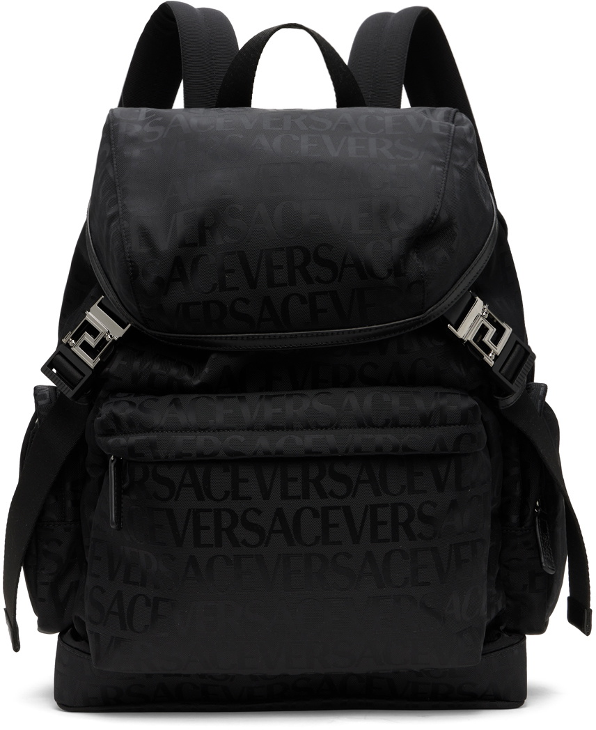 Versace Black 'Versace' Allover Neo Backpack Versace