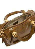 Chloe Paraty 24 Mini Glossed Leather Shoulder bag - Mid Brown - One Size