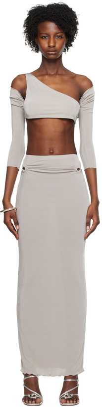 Photo: TYRELL SSENSE Exclusive Gray Camisole & Maxi Skirt Set