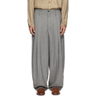Hed Mayner Gray Striped Trousers