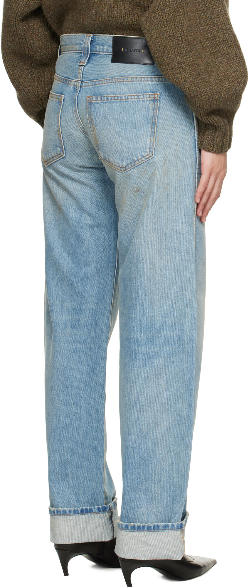KHAITE Blue Karo Jeans