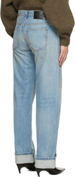 KHAITE Blue Karo Jeans