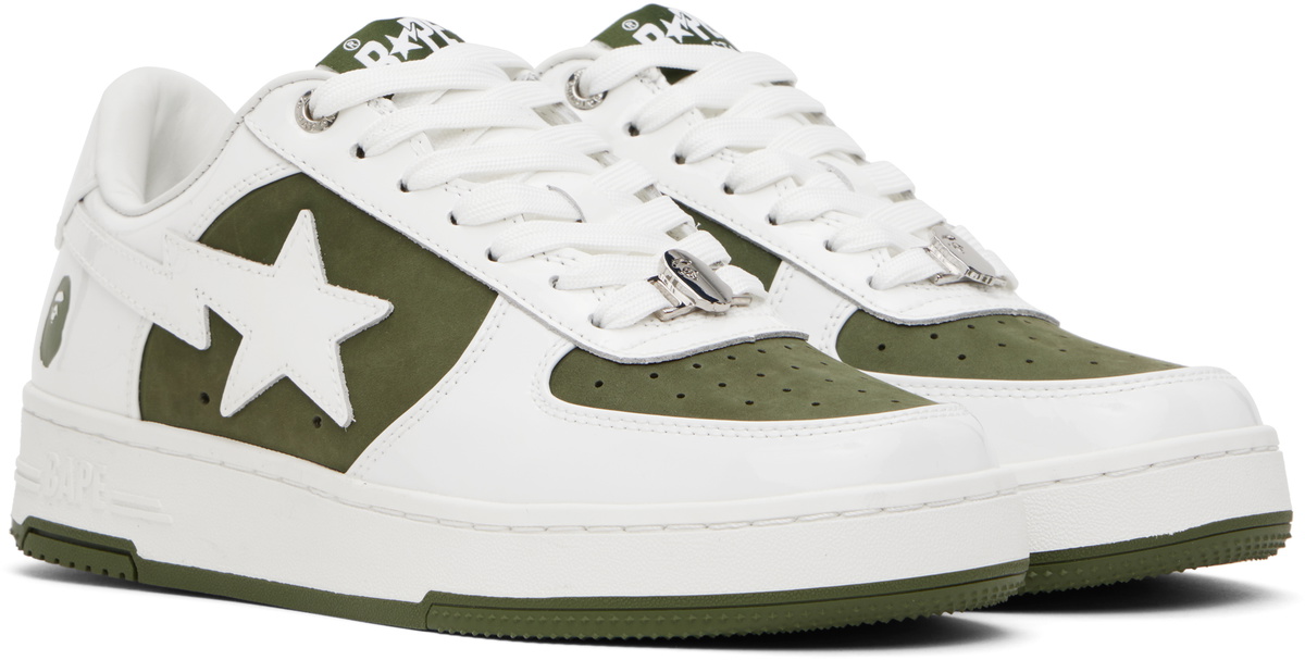 BAPE White & Khaki BAPE STA #6 Sneakers A Bathing Ape