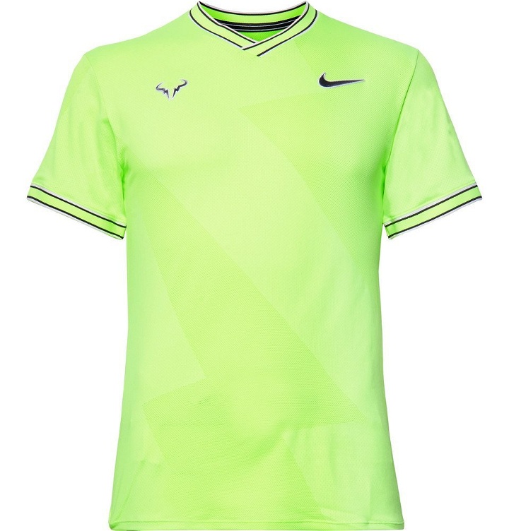 Photo: Nike Tennis - NikeCourt Rafa AeroReact T-Shirt - Lime green