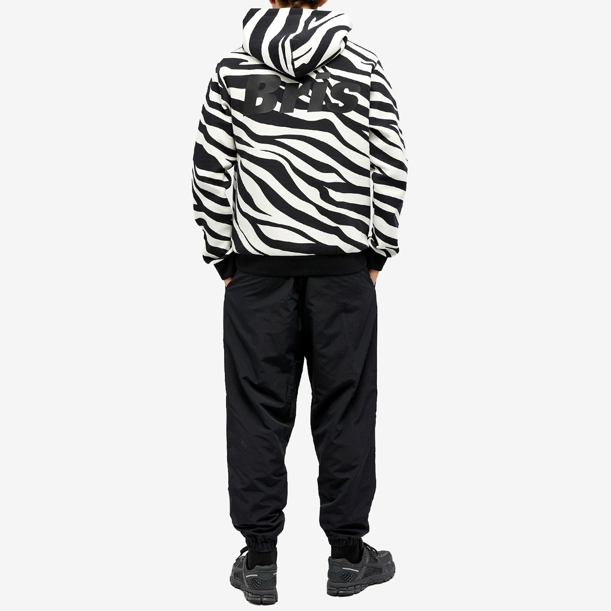 F.C. Real Bristol Men's Tech Training Hoodie in White Zebra