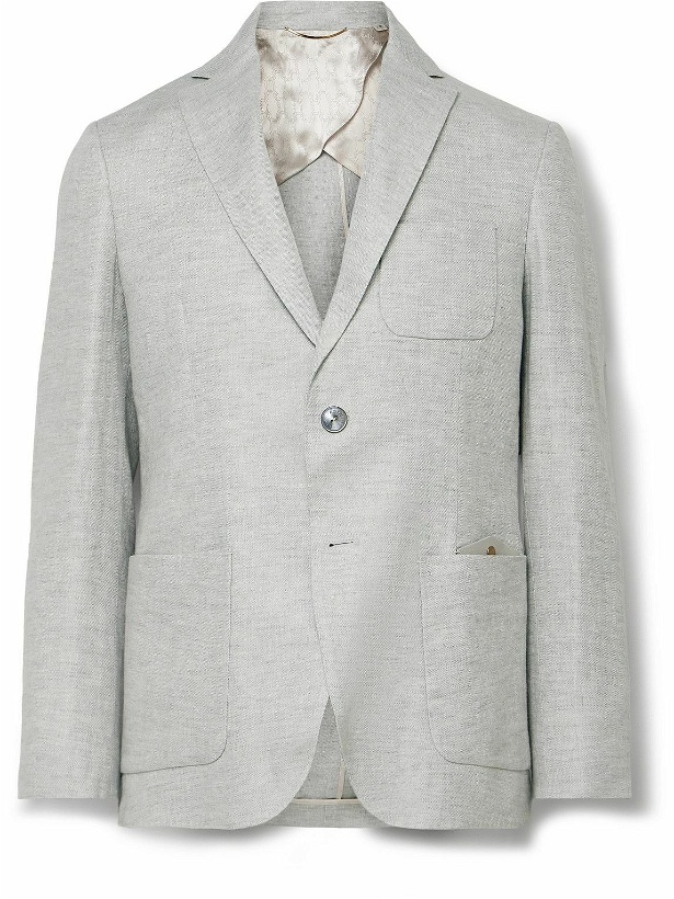 Photo: Agnona - Linen-Twill Suit Jacket - Gray