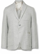 Agnona - Linen-Twill Suit Jacket - Gray