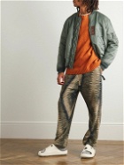 KAPITAL - Thunder Mother Tapered Printed Fleece Sweatpants - Gray