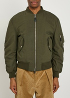 Givenchy Logo-print Cotton-blend Bomber Jacket Khaki