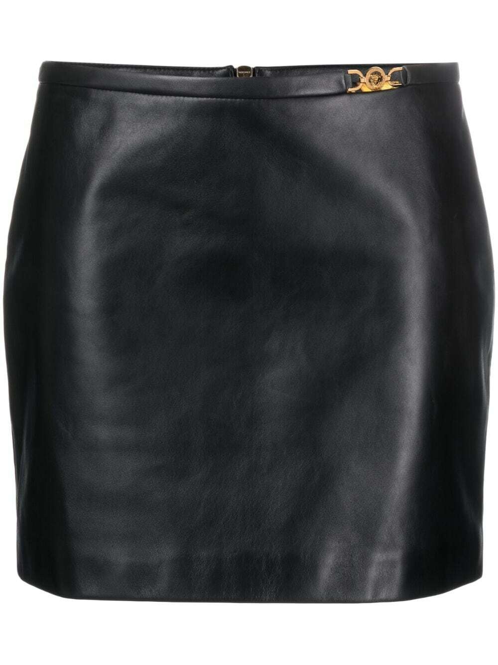 VERSACE - Leather Mini Skirt Versace