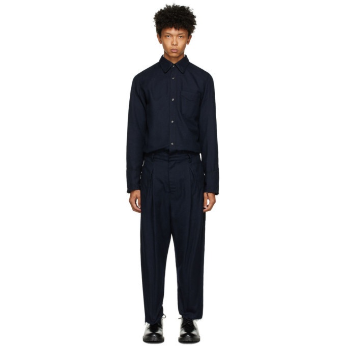 Photo: BED J.W. FORD Navy Wool Western Jumpsuit