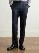 Caruso - Slim-Fit Wool Suit Trousers - Blue