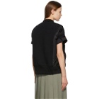 Sacai Black 3-Pocket Sponge Short Sleeve Sweater