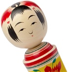 Japan Best - Akihiro Sakurai Painted Wood Kokeshi Doll, 18cm - Yellow