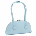 MARGESHERWOOD Women's Bessette Shoulder Bag in Blue Dream Glossy Plain 
