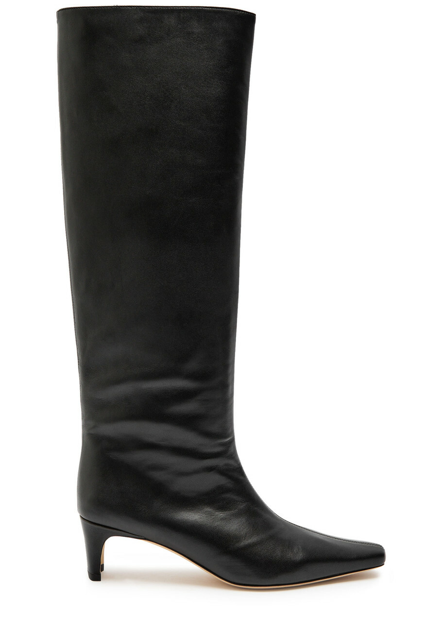 Staud Wally Leather Knee-high Boots Black