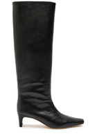 Staud Wally Leather Knee-high Boots Black