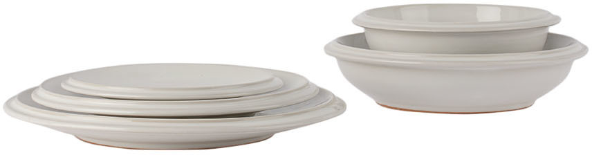 BKLYN CLAY Five-Piece White Saturn Dinnerwear Set