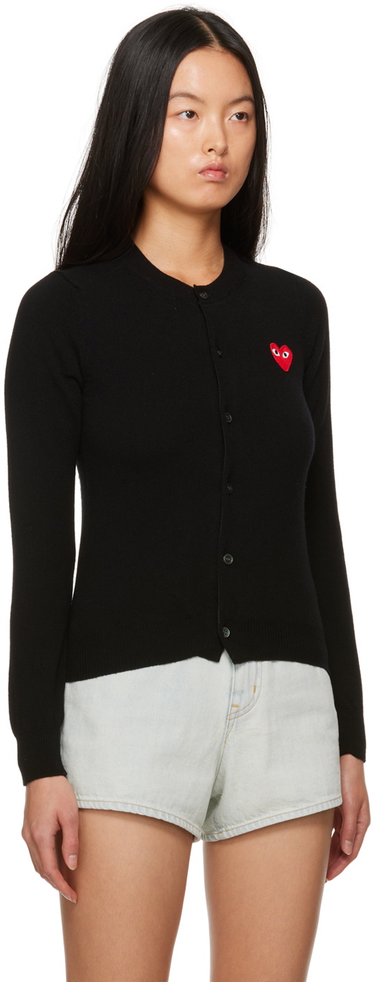 COMME des GARÇONS PLAY Black Heart Patch Cardigan