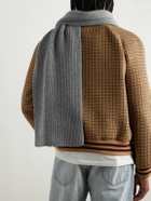 CELINE - Logo-Embroidered Ribbed Cashmere Scarf
