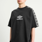 Umbro by Slam Jam Men's Offence Defence Tape T-Shirt in Washed Black