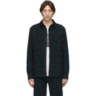 rag and bone Black Plaid Padded Shirt Jacket