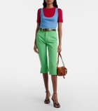Versace High-rise capri jeans