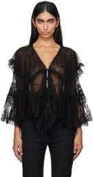 Chloé Black Flared Sleeve Blouse