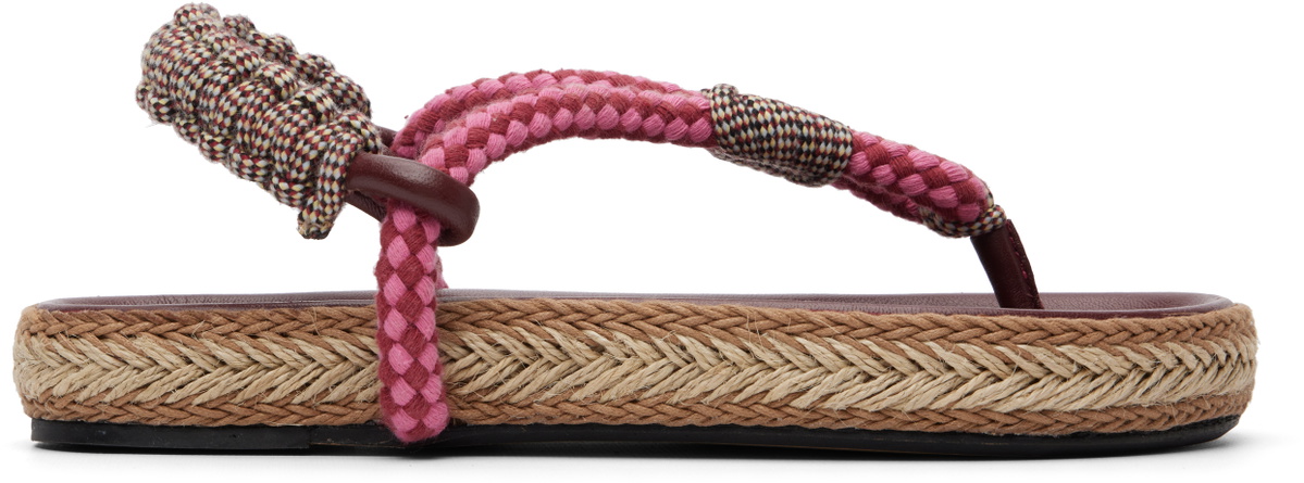 Isabel Marant Brown & Red Gypso Sandals