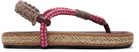 Isabel Marant Brown & Red Gypso Sandals
