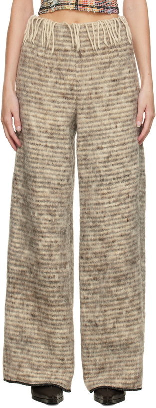 Photo: Luna Del Pinal Grey Blanket Trousers