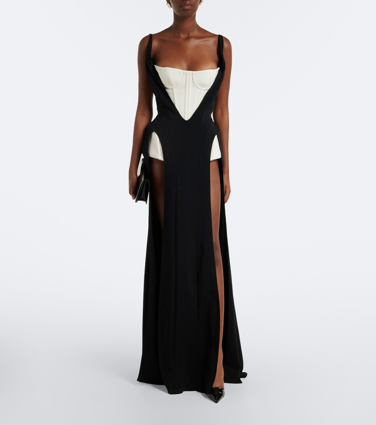 Mugler re/edit Jeu de Paume crêpe gown
