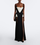 Mugler re/edit Jeu de Paume crêpe gown