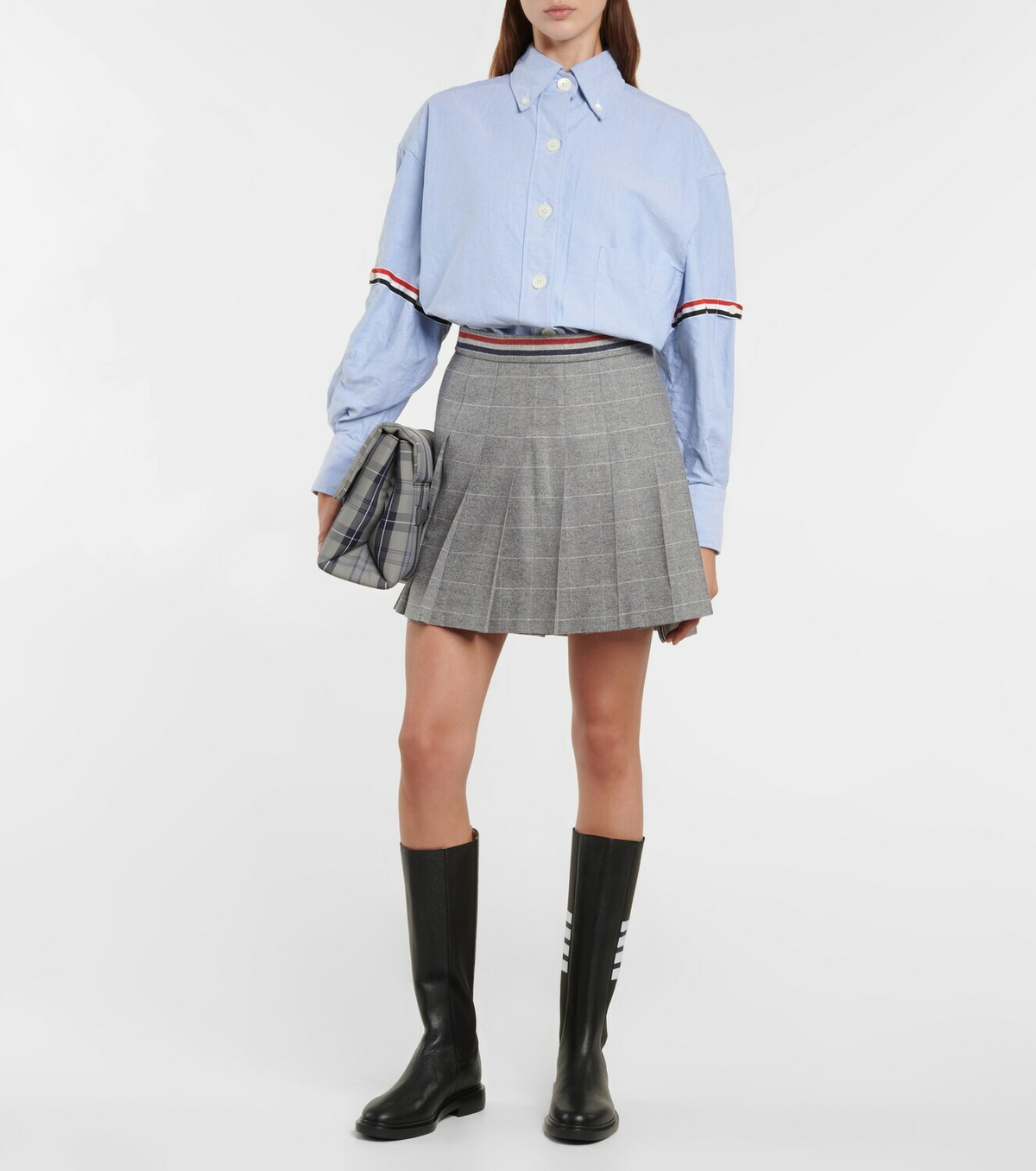 Thom Browne - Leather knee-high boots