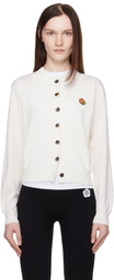 Kenzo Off-White Kenzo Paris 'Kenzo Pop' Embroidered Crewneck Cardigan