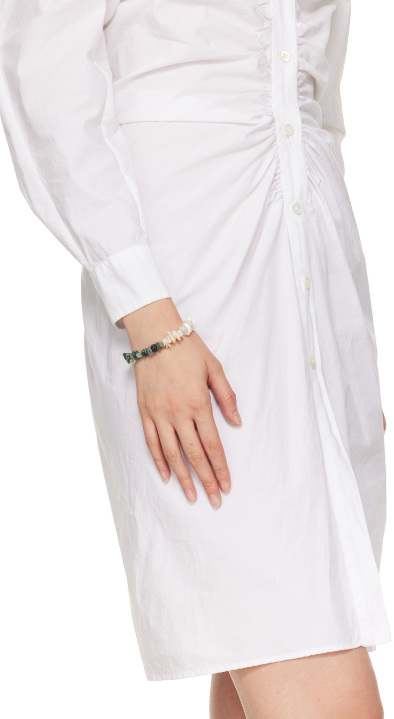 Santangelo SSENSE Exclusive Beige & Green 'La Duke' Bracelet