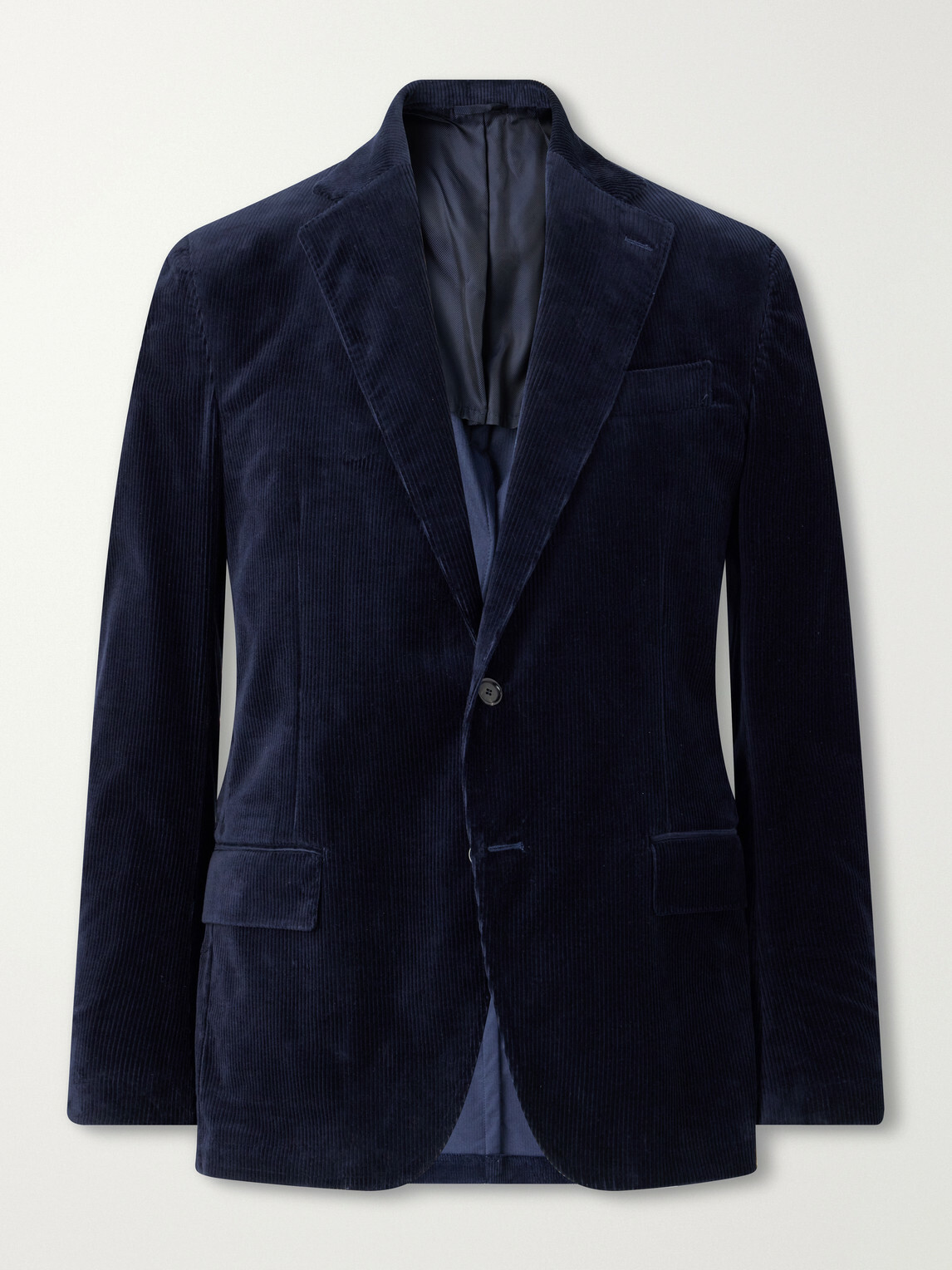 De Petrillo - Riviera Cotton-Blend Corduroy Suit Jacket - Blue