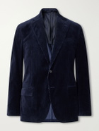 De Petrillo - Riviera Cotton-Blend Corduroy Suit Jacket - Blue