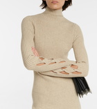 Victoria Beckham - Ribbed-knit wool-blend sweater dress