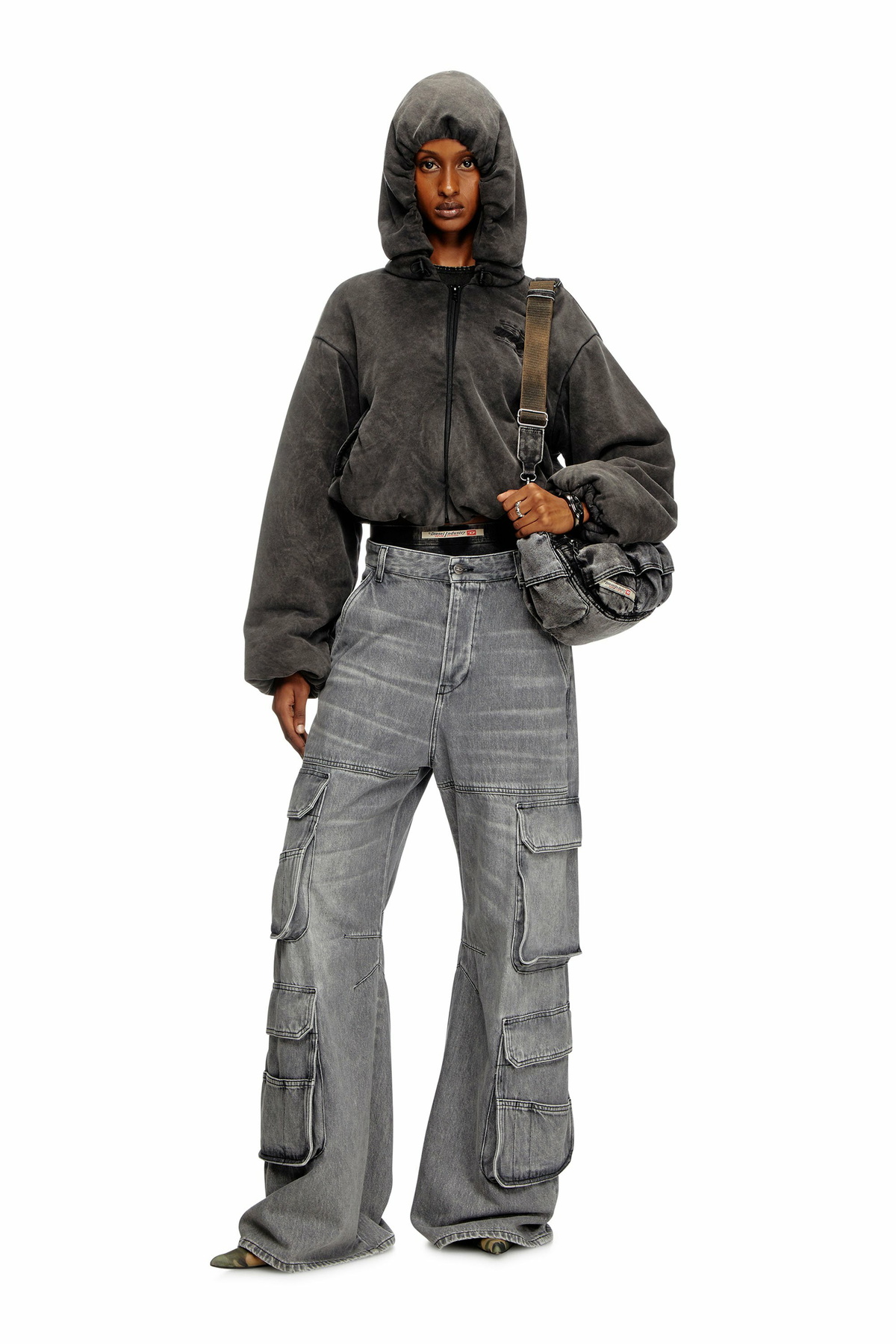 Diesel Relaxed Jeans - 1996 D-Sire - Jeans Womens in Grey Diesel
