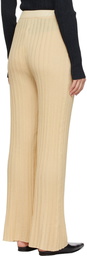 DRAE Yellow Rib Glitter Trousers