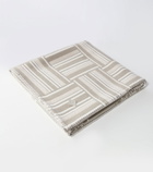 Loro Piana Intarsia striped wool and cashmere throw