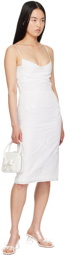 SHUSHU/TONG White Embroidered Midi Dress