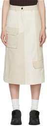 Daniëlle Cathari White Cotton Midi Skirt