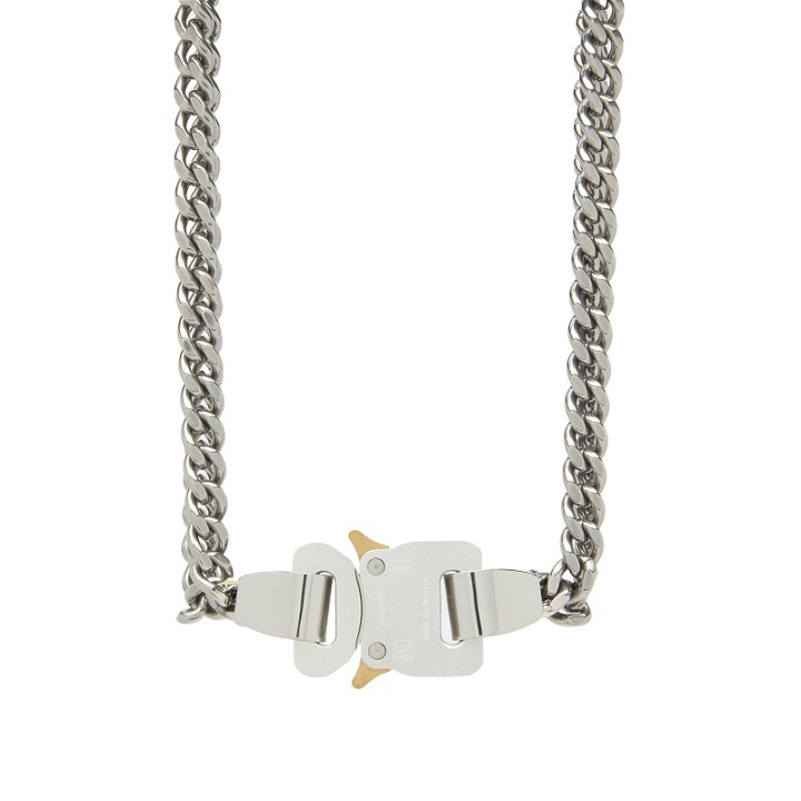 Photo: 1017 ALYX 9SM Men's Double Chain Buckle Necklace in Silver