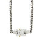 1017 ALYX 9SM Men's Double Chain Buckle Necklace in Silver