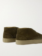 Mr P. - Shearling-Lined Split-Toe Suede Chukka Boots - Green